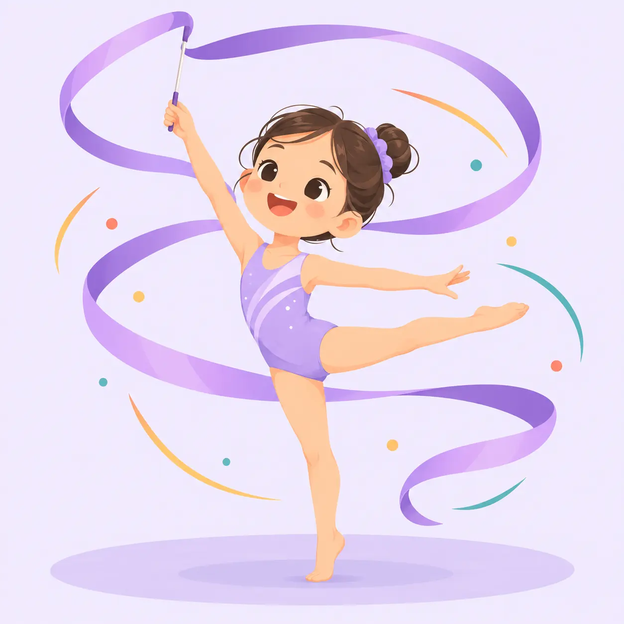 新体操をする子ども